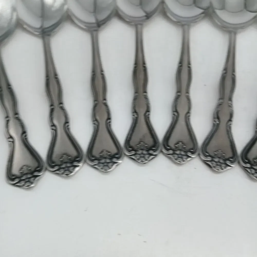 8X Tbsp Vtg Noritake 18-8 Stainless Japan Sylvia Flatware Table Spoons